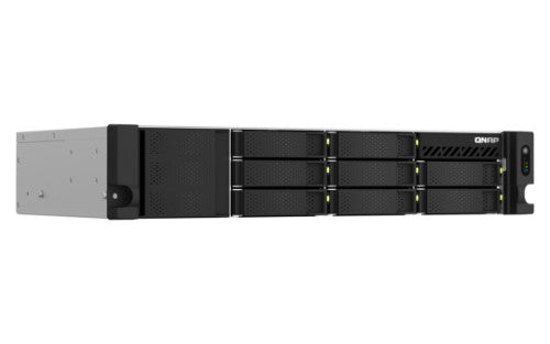 QNAP TS-864EU-RP-8G NAS/storage server Rack (2U) Intel® Celeron® N5095 8 GB DDR4 0 TB QNAP Turbo System Black