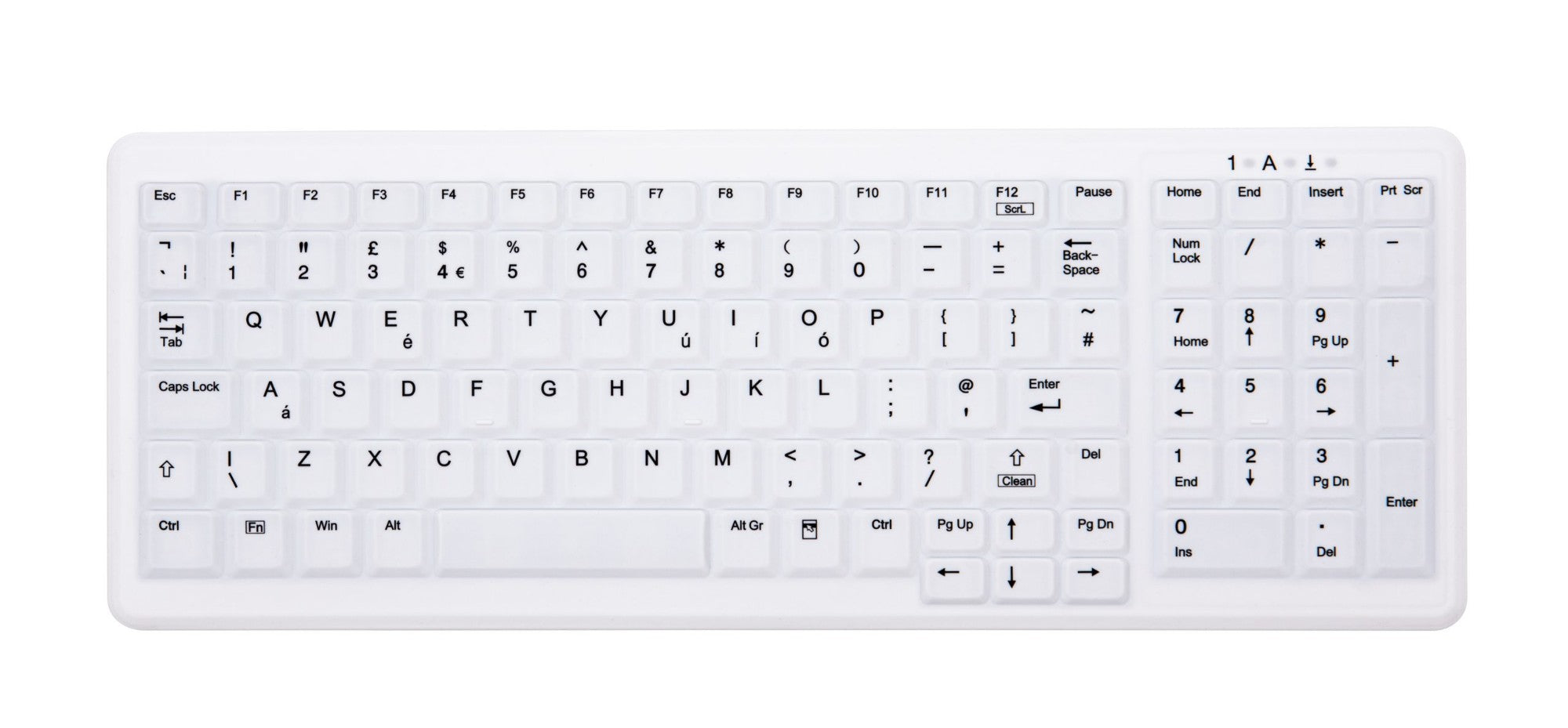 CHERRY AK-C7000 keyboard Medical RF Wireless QWERTY UK English White