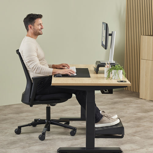 Fellowes Keyboard Wrist Rest Breyta Keyboard Wrist Support with Antibacterial Protection Ergonomic Wrist Support Black