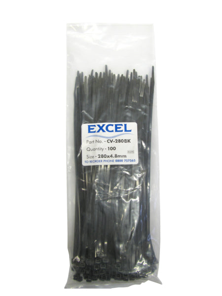 Cables Direct CT-280B cable tie Nylon Black