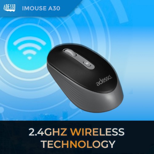 Adesso iMouse A30B mouse Universal Ambidextrous RF Wireless Optical 1200 DPI