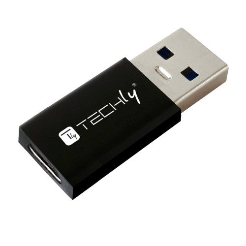 Techly IADAP USB3-AFT cable gender changer USB A USB C Black