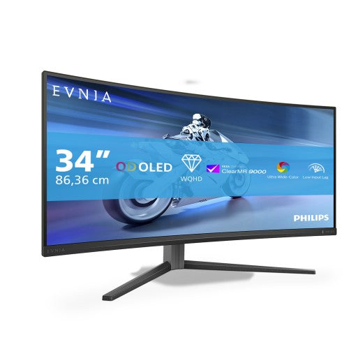 Philips Evnia 34M2C6500/00 computer monitor 86.4 cm (34") 3440 x 1440 pixels Wide Quad HD QD-OLED Grey