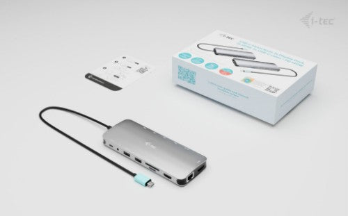 i-tec Metal USB-C Nano 3x Display Dock, 2x HDMI 1x USB-C video + Power Delivery 140W