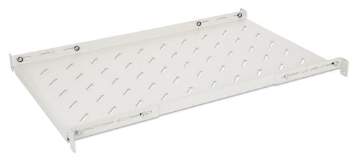 Intellinet 19" Fixed Shelf (adjustable), 1U, 750mm shelf depth, 750 to 950mm adjustable rail depth, Max 20kg, Grey, Lifetime warranty