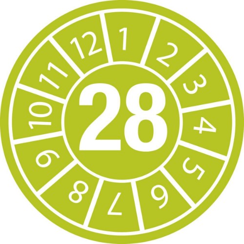 Brady 834053 self-adhesive label Circle Permanent Green, White 104 pc(s)