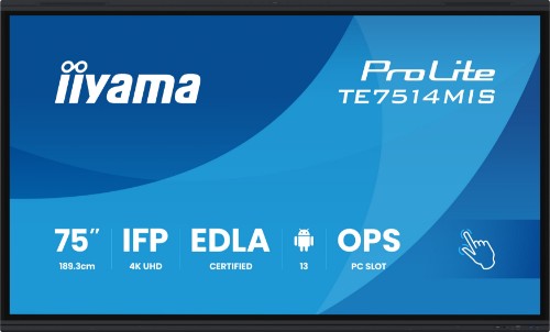 iiyama 75" Google EDLA Certified Interactive display for seamless integration and collaboration in education and enterprise