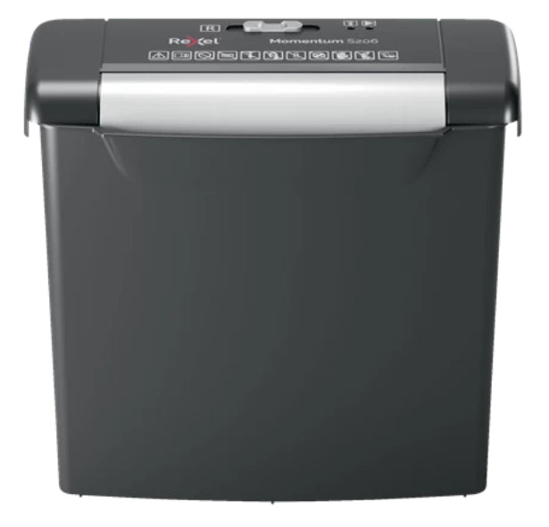 Rexel S206 paper shredder Strip shredding 22 cm Black, Silver