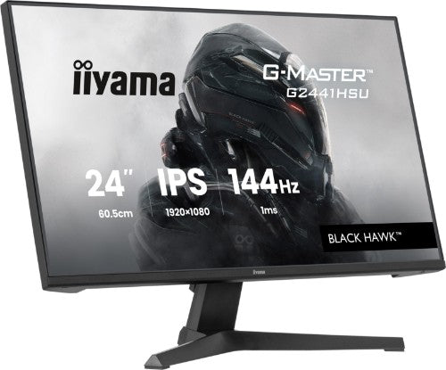iiyama Get ahead with the 24" G2441HSU Black Hawk monitor with IPS Panel Technology and 1ms MPRT