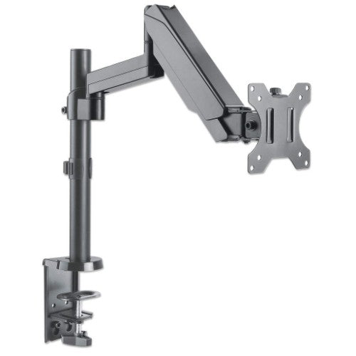 Manhattan Desk Mount for TV & Monitors (Full Motion Gas Spring), For screens 13" to 27", Clamp or Grommet Assembly, VESA compatability: 75x75mm and 100x100mm - check the dimensions of the four mounting holes on back of screen to ensure it fits, Max 8kg, B