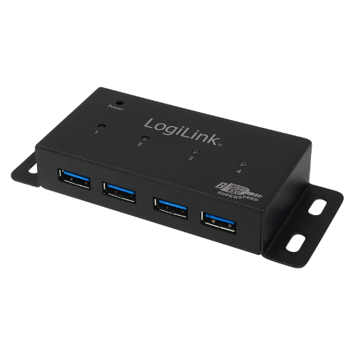 LogiLink UA0149 interface hub 5000 Mbit/s Grey