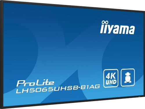 iiyama 50" Vivid-Bright Display with 4K resolution and 800cd/m² panels for illuminating communication