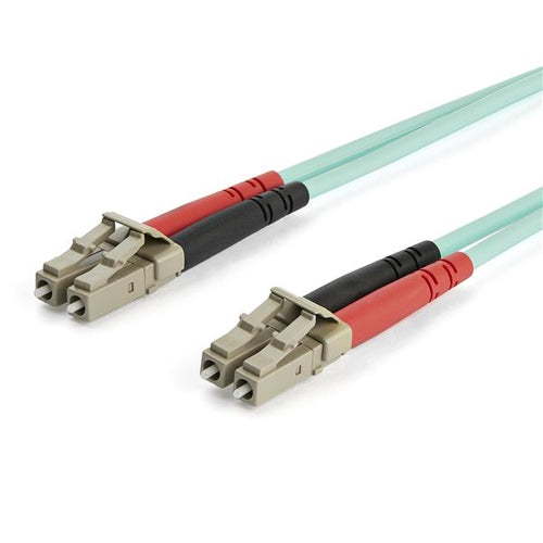 StarTech.com 7m (22ft) LC/UPC to LC/UPC OM3 Multimode Fiber Optic Cable, Full Duplex 50/125µm Zipcord Fiber Cable, 100G, Low Insertion Loss, LSZH Fiber Jumper Cord