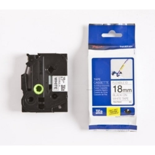 Brother TZE-FX241 DirectLabel black on white Laminat 18mm x 8m for Brother P-Touch TZ 3.5-18mm/36mm/6-18mm/6-24mm/6-36mm