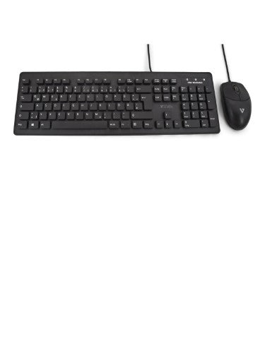 V7 Washable Antimicrobial Keyboard & Mouse Combo, USB, Optical, IP68Spec, Waterproof