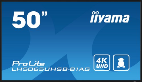 iiyama 50" Vivid-Bright Display with 4K resolution and 800cd/m² panels for illuminating communication