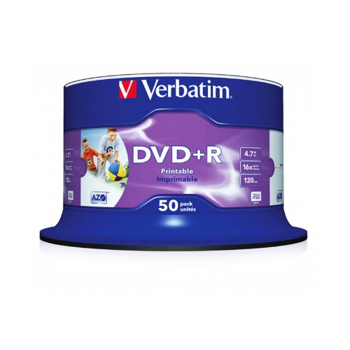 Verbatim DVD+R Wide Inkjet Printable No ID Brand