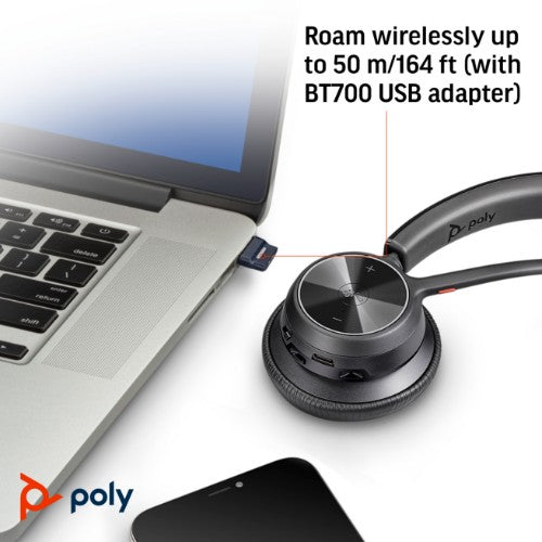 HP Poly Voyager 4310 Microsoft Teams Certified USB-C Headset +BT700 dongle