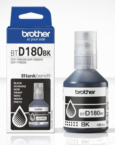 Brother BT-D180BK Ink bottle black, 7.5K pages ISO/IEC 19752 108ml for Brother DCP-T 580 DW