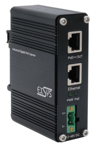 EXSYS PoE++ Gigabit Injector 90W, -40°C to +80°C