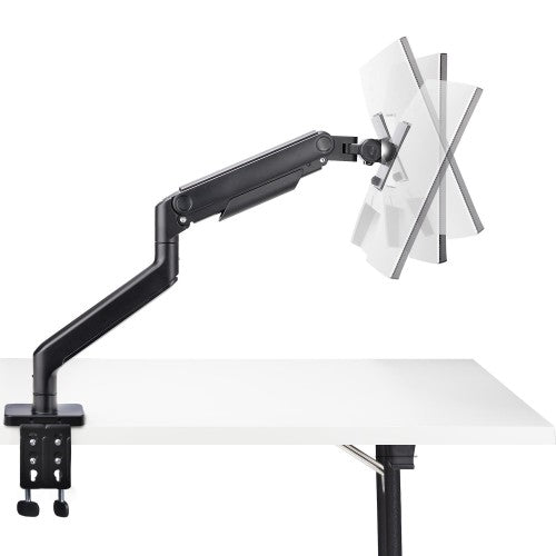 StarTech.com Monitor Desk Mount for up to 49in 32:9 Ultrawide Curved Screens, Mechanical Spring Arm, C-Clamp/Grommet, Tool-Less Adjustment, Max 44lb/20kg