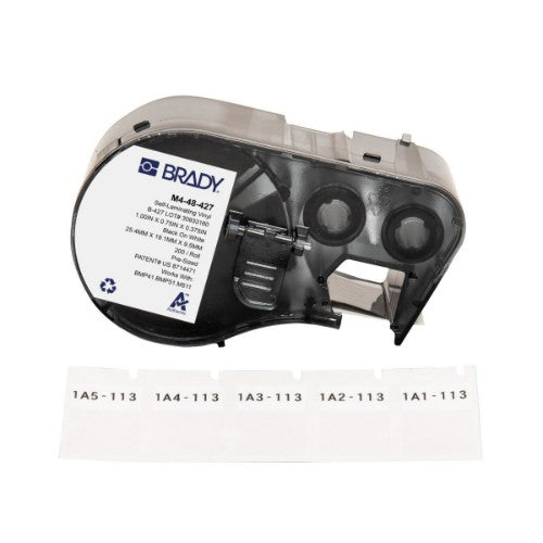 Brady M4-48-427 printer label Black, White Self-adhesive printer label