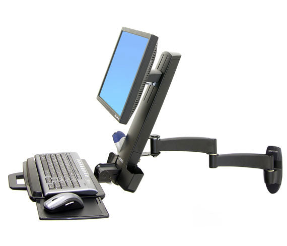 Ergotron 200 Series Combo Arm 61 cm (24") Black Wall