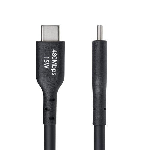 StarTech.com 4m (13ft) USB-A to USB-C Charging Cable, Charge & Sync, 3A, USB 2.0, TPE Jacket - Black USB Charging Cord