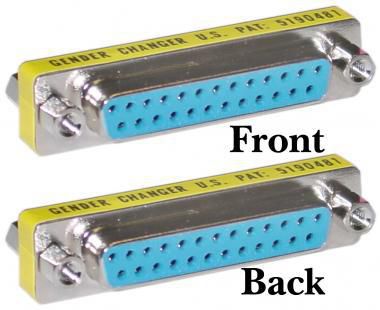 Microconnect MOD25F25F cable gender changer DB25 Blue