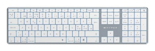 HYPER HS2310NO keyboard Home/Office Bluetooth QWERTY Nordic Grey
