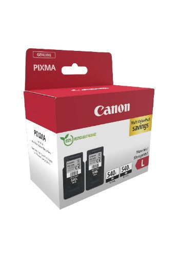 Canon 5224B020/PG-540L Printhead cartridge black pigmented twin pack, 2x300 pages ISO/IEC 24711 11ml Pack=2 for Canon Pixma MG 2150/MX 370