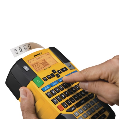 DYMO RHINO 4200 Industrial Label Maker | QWERTY Keyboard & Time-Saving Hot Keys | Durable Label Printer for Job Sites and Heavy-Duty Labelling Jobs