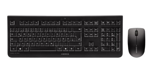 CHERRY DW 3000 keyboard Mouse included Universal RF Wireless AZERTY Belgian Black