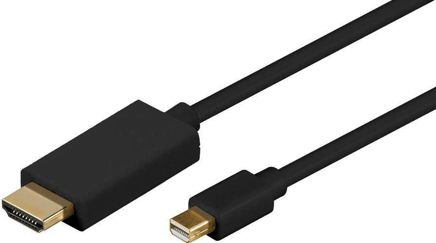 Microconnect MDPHDMI3B video cable adapter 3 m Mini DisplayPort HDMI Type A (Standard) Black