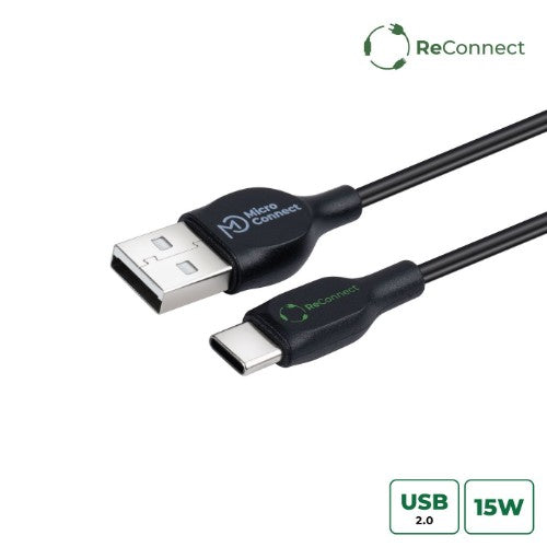 Microconnect ECO-USB3.1CCHAR05B USB cable USB 2.0 0.5 m USB A USB C Black