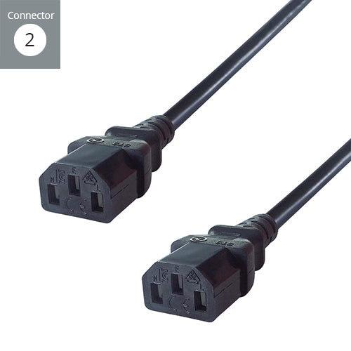 connektgear 2.5m UK Mains Power Splitter Cable UK Plug to 2 x C13 Sockets