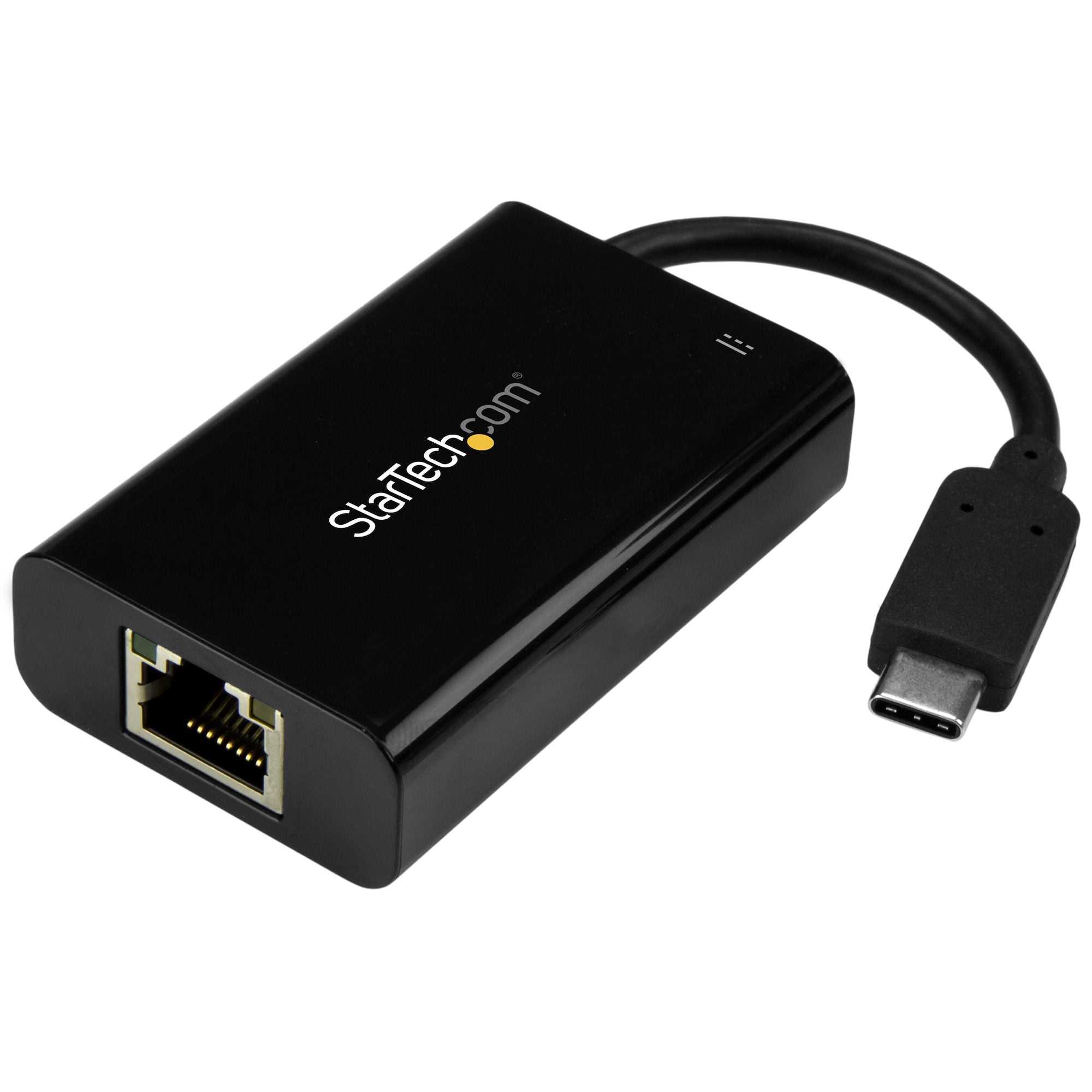 StarTech.com USB C to Gigabit Ethernet Adapter/Converter w/PD 2.0 - 1Gbps USB 3.1 Type C to RJ45/LAN Network w/Power Delivery Pass Through Charging - TB3 Compatible/ MacBook Pro Chromebook