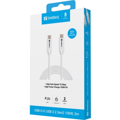Sandberg USB-CC USB 3.2 Gen2 100W, 2M