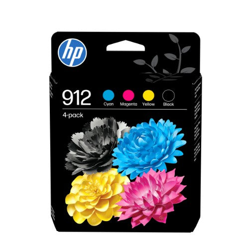 HP 6ZC74AE/912 Ink cartridge multi pack Bk,C,M,Y, 4x300 pages 17.08ml 8,3ml + 3x2,9ml Pack=4 for HP OJ Pro 8010/e/8020