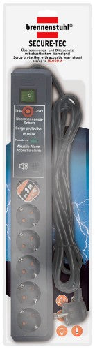 Brennenstuhl Secure-Tec Surge Protection 15.000 A Black 6 AC outlet(s) 3 m