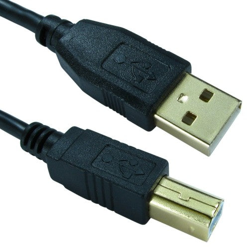 Cables Direct 1.8m USB 2.0 USB cable USB A USB B Black