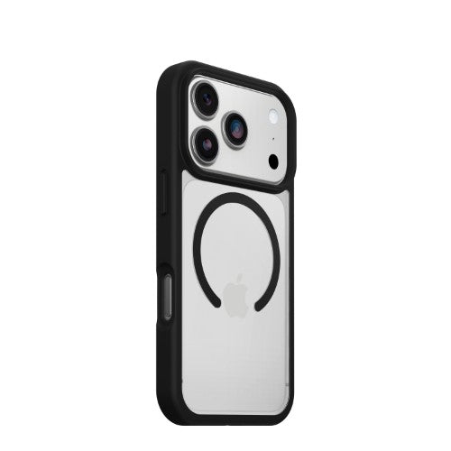 OtterBox React MagSafe Series for Apple iPhone 17 Pro, Black Crystal, transparent/black