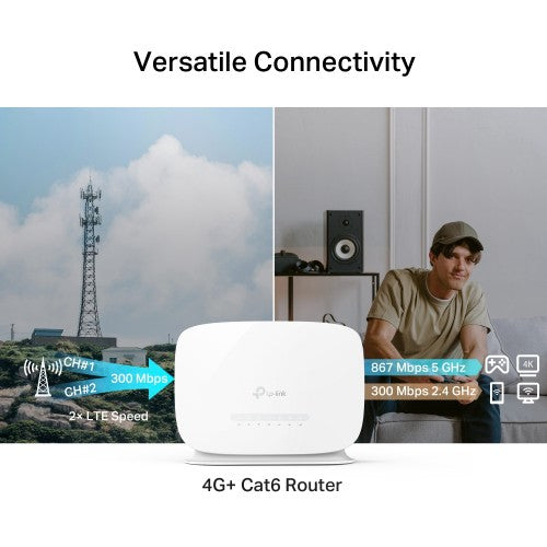 TP-Link Archer 4G+ Cat6 AC1200 Wireless Dual Band Gigabit Router