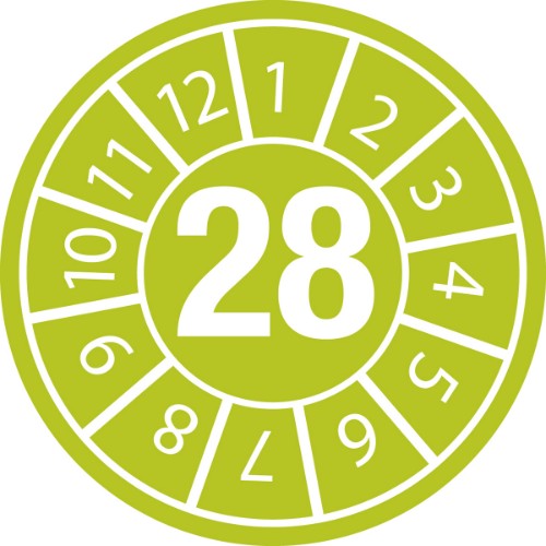 Brady 834053 self-adhesive label Circle Permanent Green, White 104 pc(s)