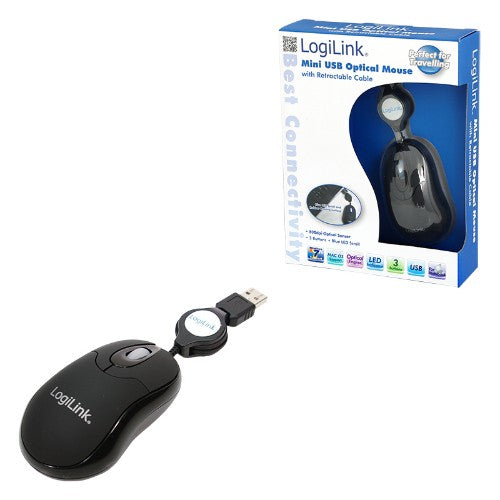 LogiLink ID0016 mouse Office Ambidextrous USB Type-A Optical 800 DPI