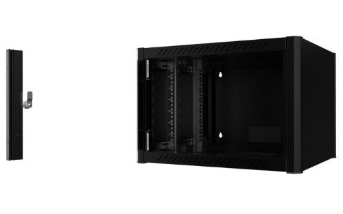 Lanview RWM07U56BL rack cabinet 7U Wall mounted rack Black