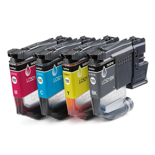 Brother LC-521VAL Ink cartridge multi pack Bk,C,M,Y, 4x500 pages ISO/IEC 19752 Pack=4 for Brother DCP-J 1260