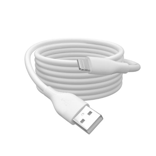 Digitus Lightning silicone connection cable, USB-A - Lightning 2m, white