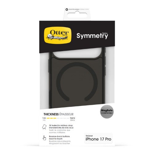 OtterBox Symmetry Clear MagSafe Series for Apple iPhone 17 Pro, Black Mist, black