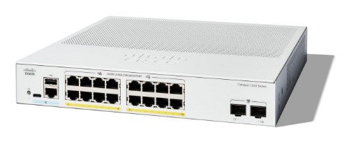 Cisco Catalyst 1200-16P-2G Smart Switch, 16 Port GE, PoE, 2x1GE SFP, Limited Lifetime Protection (C1200-16P-2G)